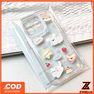 Thích hợp cho Realme Note 60 Realme Note 70 Realme C61 Realme C63 C71 C75S Vỏ điện thoại TPU chống sốc trong suốt hình trái tim mèo và chó hoạt hình dễ thương