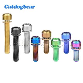 Catdogbear Titanium M6X16 18 20 25 30 35mm Bu lông Ổ cắm đầu bu lông có vòng đệm để gắn vít xe đạp