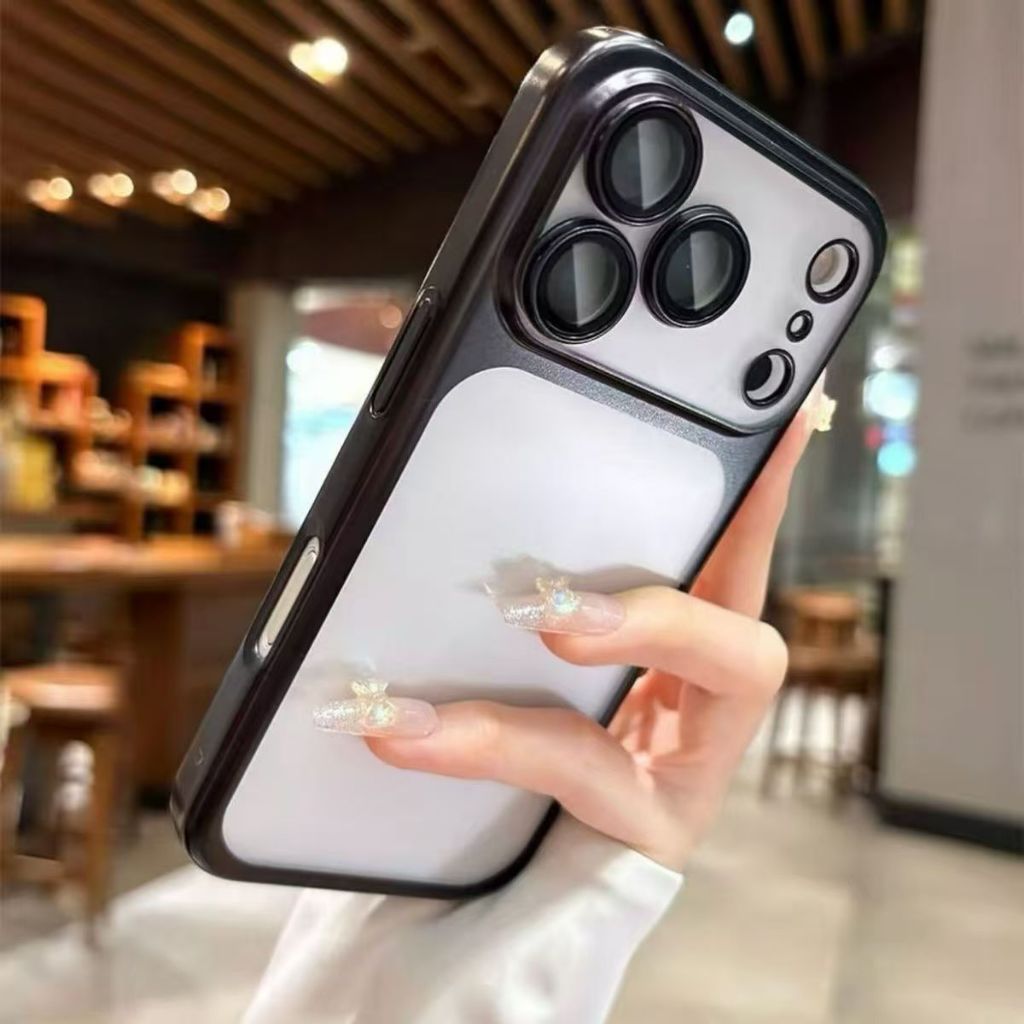 Ốp Điện Thoại Chống Sốc Trong Suốt PC Mạ Điện Sang Trọng Thích Hợp Cho iPhone 11 12 13 14 15 16 17 Pro Max 14 15 16 Plus Ốp lưng