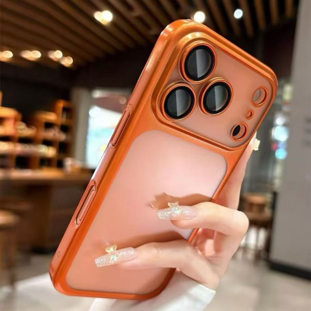 Ốp Điện Thoại Chống Sốc Trong Suốt PC Mạ Điện Sang Trọng Thích Hợp Cho iPhone 11 12 13 14 15 16 17 Pro Max 14 15 16 Plus Ốp lưng