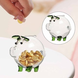 [hilabee] Ngân hàng heo đất thủy tinh, Hộp tiết kiệm văn phòng, Bình tiết kiệm cho gia đình và bạn bè