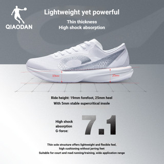 Qiaodan WIND SL Giày Chạy Bộ Nữ Rộng FitShock Hấp Thụ Thoáng Khí ArchSupport QDB022262269