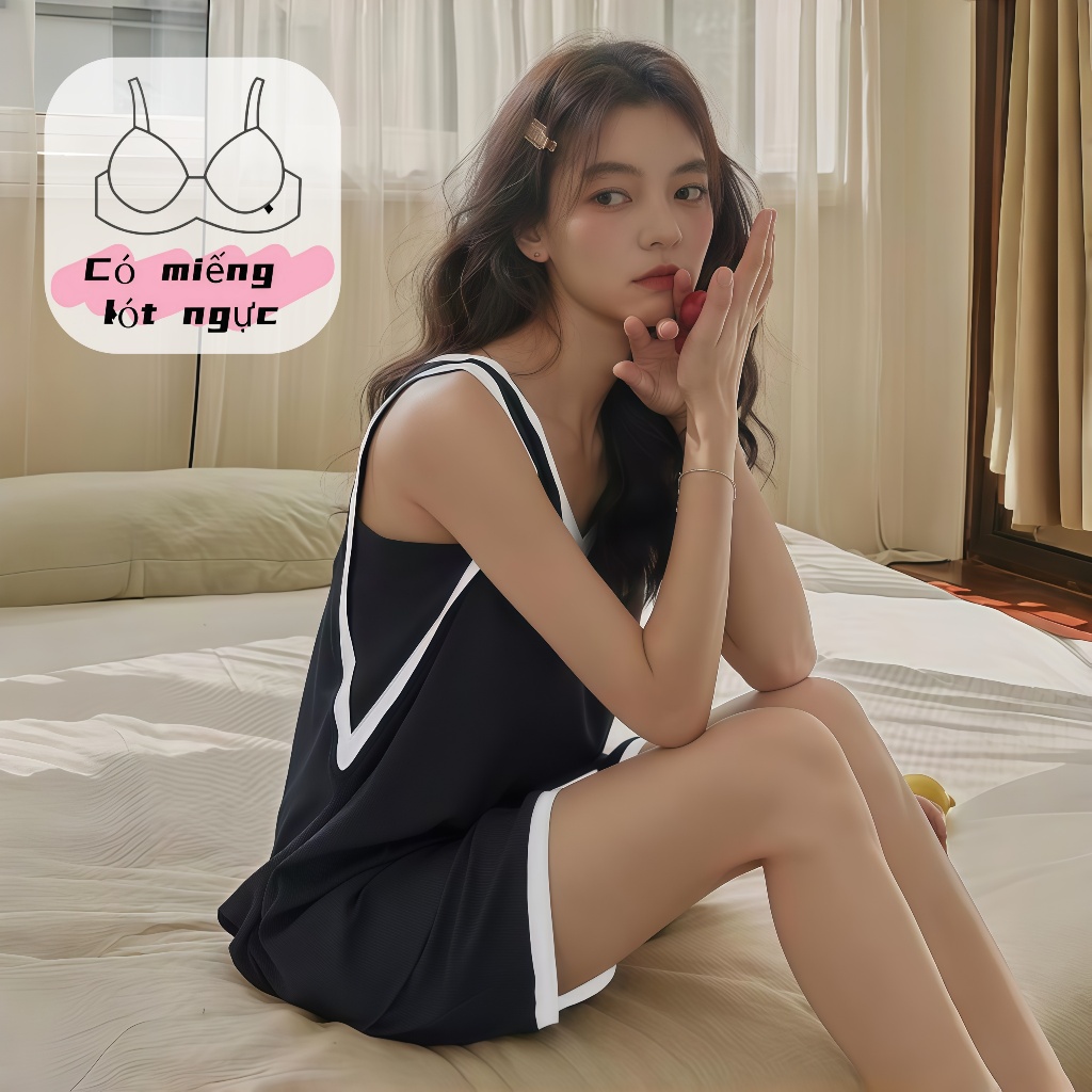 Áo Ba Lỗ Ngủ Nữ Xuân Hè Mới - Màu Trơn Đơn Giản - Vải Lụa Mát Dệt Rib - Cỡ Lớn Thoải Mái - Mặc Nhà & Đi Chơi