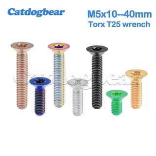 Titan Ti Bolt M5x10 15 20 25 30 35 40 45 50 55 60mm Torx Flat Countersunk Đầu Vít Cho Xe Đạp Xe Máy Ô Tô