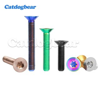 Catdogbear Titan Ti Bolt M6x10 15 20 25 30 35 40 45 50 55 60mm T30 Torx Flat Countersunk Đầu Vít Cho Xe Đạp Xe Máy Ô Tô