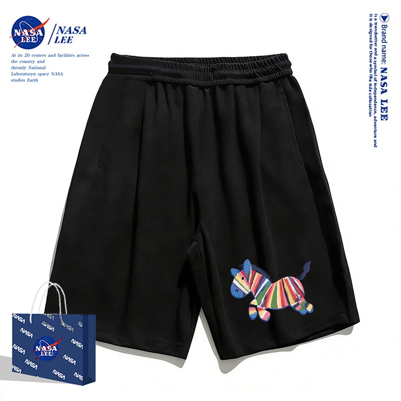 NASA Thương Hiệu Nổi Tiếng Trẻ Em Quần Short Trắng Mùa Hè 2026 Không Khí Thường Ngày Bé Trai Bé Gái Đáy Pony In Tất Cả Trận Đấu