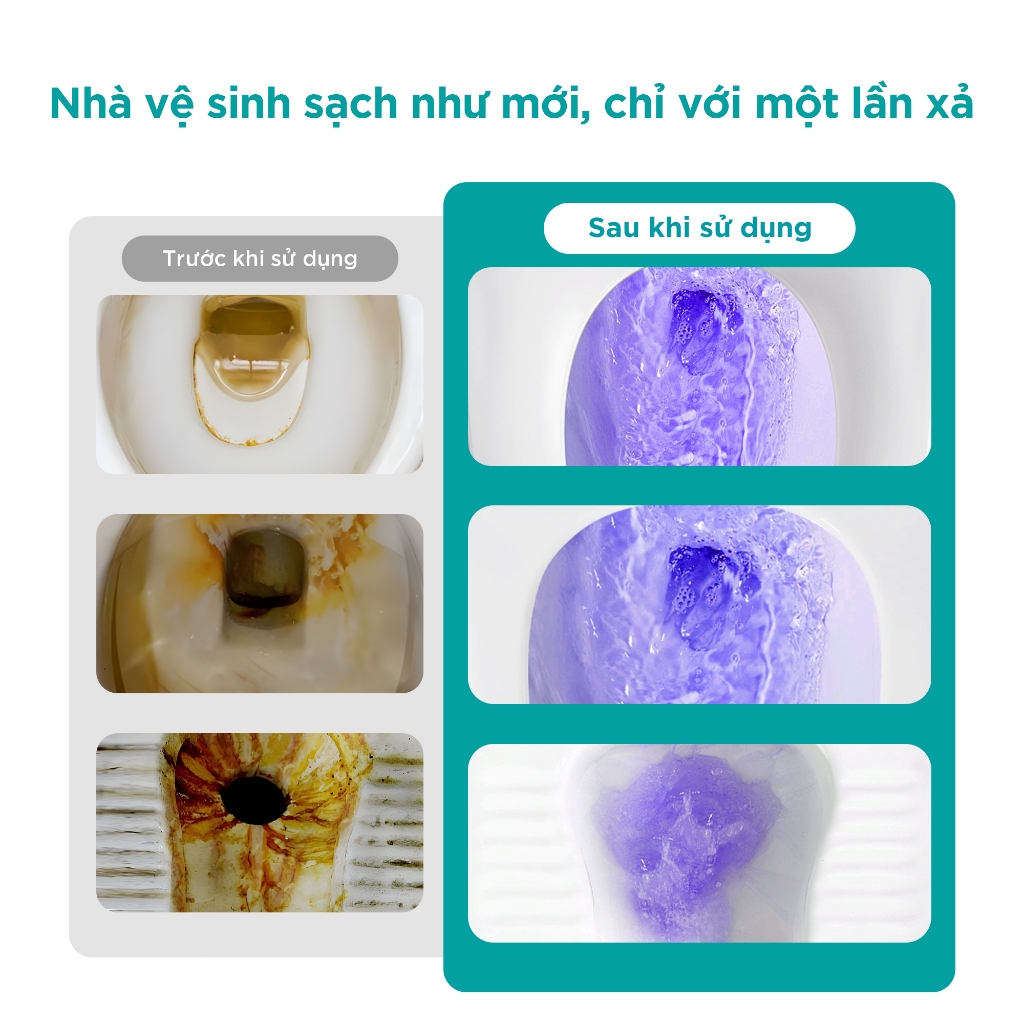 Viên Sạch Bồn Cầu JASMENN - Khử Mùi Diệt Khuẩn - Sạch Khuẩn - Tẩy Mảng Bám - Viên Thả Bồn Cầu
