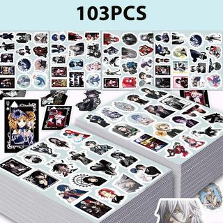 103 Chiếc Đen Butler Anime Miếng Dán Đồ Chơi Trẻ Em DIY Điện Thoại Hành Lý Tủ Lạnh Notebook Guitar Miếng Dán