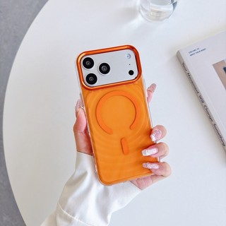 Ốp điện thoại từ tính trong suốt sóng màu Thích hợp cho iPhone13 14 15 16 17 Pro Max Full Pack Side Border Defense Drop Strip Silicone Cover