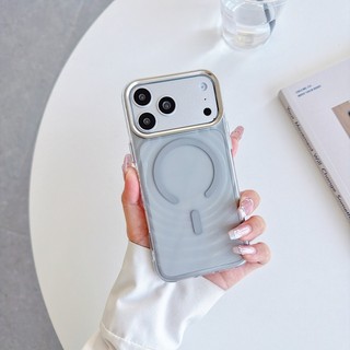 Ốp điện thoại từ tính trong suốt sóng màu Thích hợp cho iPhone13 14 15 16 17 Pro Max Full Pack Side Border Defense Drop Strip Silicone Cover