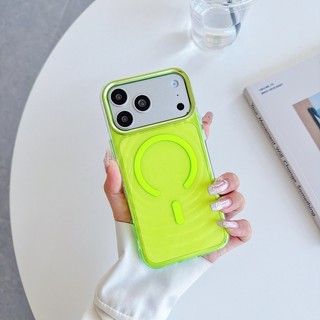 Ốp điện thoại từ tính trong suốt sóng màu Thích hợp cho iPhone13 14 15 16 17 Pro Max Full Pack Side Border Defense Drop Strip Silicone Cover