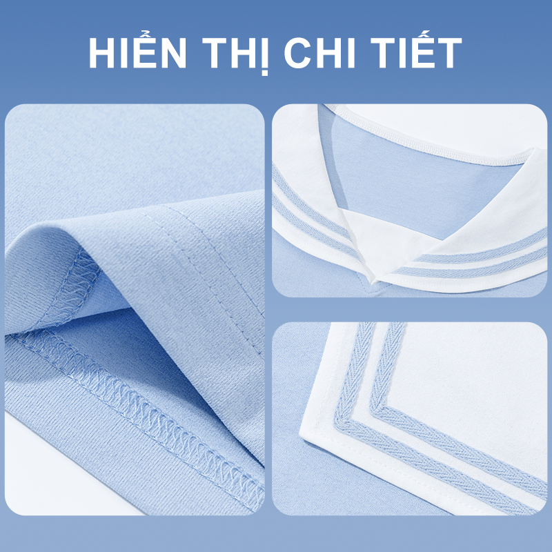 W.G.Q Áo thun bé gái，Thiết kế dây buộc hải quân có in，Phong cách Preppy Thời trang phù hợp，dáng rộng vừa vặn thoáng khí Thoải mái，Phong cách bán chạy mùa hè