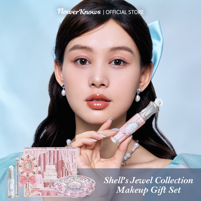Bộ quà tặng trang điểm Flower Knows Shell 's Jewel Collection Set Mỹ Phẩm