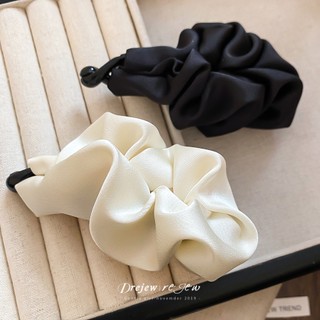 DREJEW - Kẹp tóc xếp ly từ vải acrylic satin, thiết kế đơn giản và thanh lịch