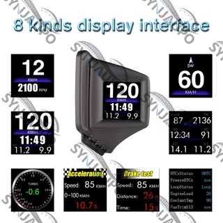 A401 / P10 Universal Car Head Up HUD Display với OBD + GPS Chế độ kép Cảnh báo quá tốc độ Đồng hồ tốc độ kính chắn gió