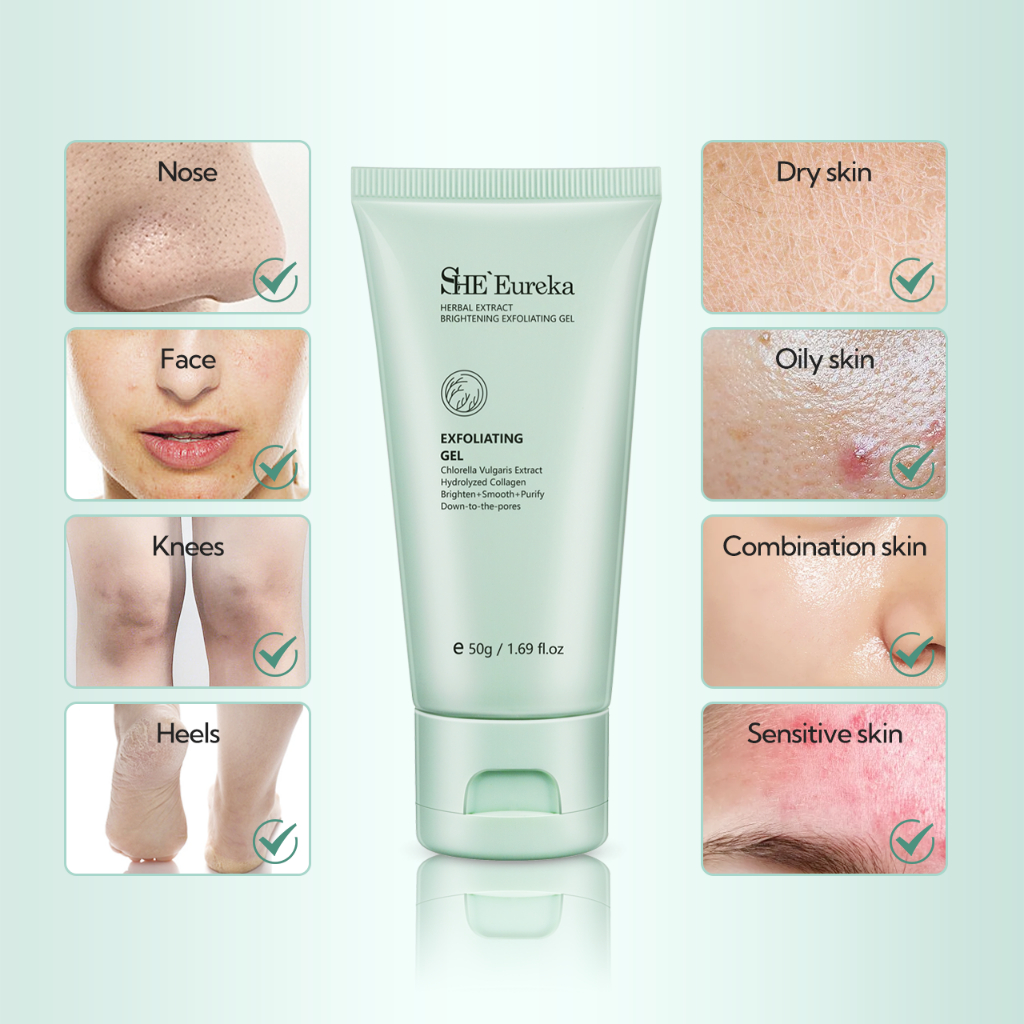 SHE Eureka Facial Scrub 50g - Giảm Lỗ Chân Lông Bị Tắc, Giảm Lỗ Chân Lông, Thích Hợp Cho Mọi Loại Da