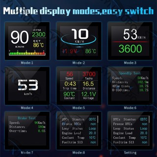 P10 Đầu Lên Màn Hình Trên Máy Tính Ô Tô Kỹ Thuật Số OBD2 Mileage OBD Lái Xe Máy Tính Hiển Thị Đồng Hồ Đo Nhiệt Độ