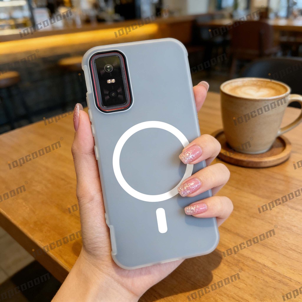Ốp điện thoại chống sốc từ tính bằng silicon màu kẹo cho Infinix GT 20 30 Pro 4G 5G — thiết kế hai lớp hợp thời trang có nhiều màu