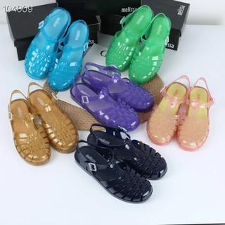 Giày Brazil Melissa Simple Jelly phiên bản Hàn Quốc Giày đi biển dệt cổ điển