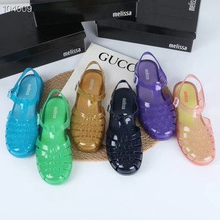 Giày Brazil Melissa Simple Jelly phiên bản Hàn Quốc Giày đi biển dệt cổ điển