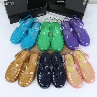 Giày Brazil Melissa Simple Jelly phiên bản Hàn Quốc Giày đi biển dệt cổ điển