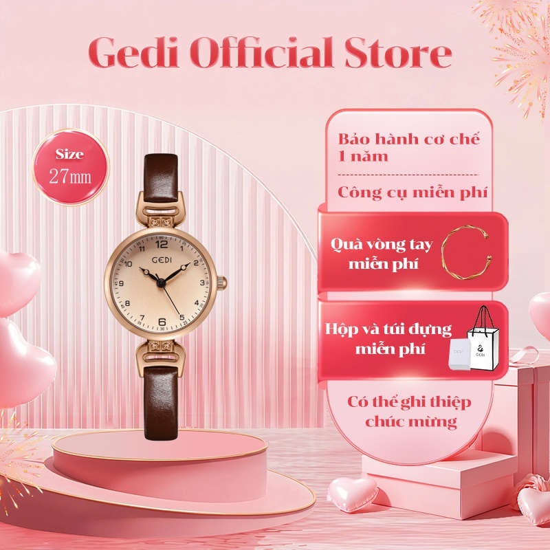 Đồng Hồ Đeo Tay Thời Trang Dành Cho Nữ GEDI 31018