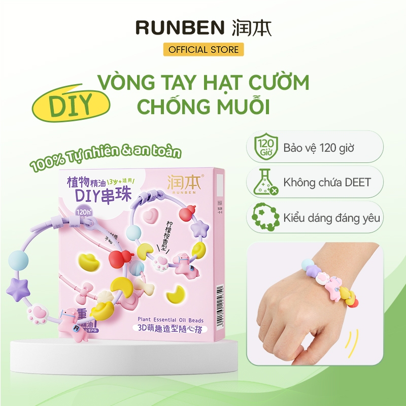 RUNBEN Trẻ Em Chống Muỗi Vòng Tay Vòng Cổ DIY Dây Đeo Tay An Toàn Và Không Độc Hại Đồ Chơi Giáo Dục