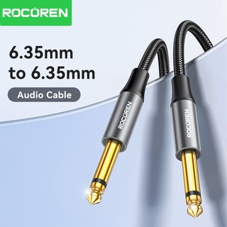 Cáp Rocoren Aux 6,5mm đến 6,5mm Cáp âm thanh đàn Guitar Cáp 6,35mm cho loa khuếch đại trộn âm thanh nổi