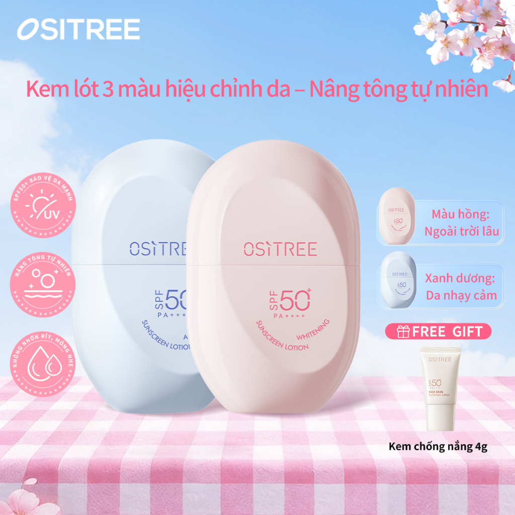 Kem chống nắng Ositree Da nhạy cảm SPF50 + Kem chống nắng công suất cao ...