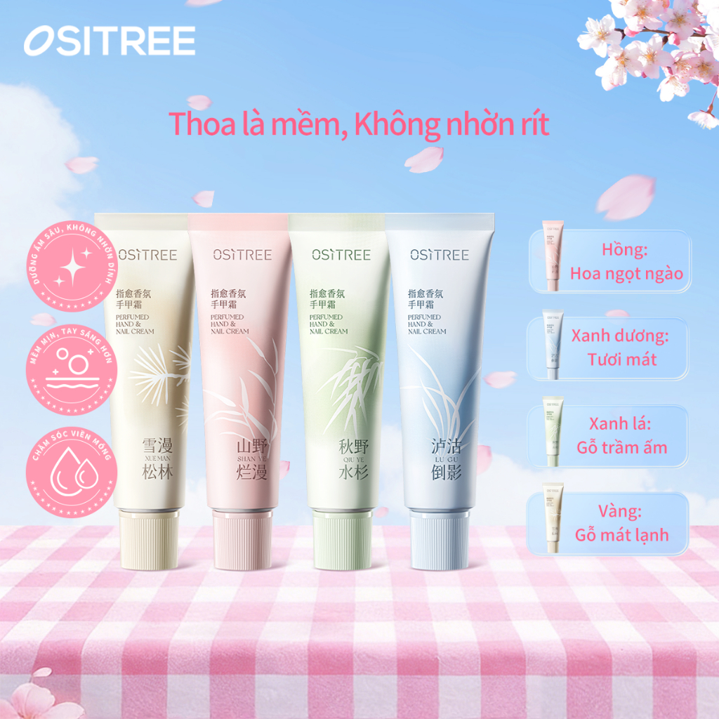 ositree Kem Dưỡng Da Tay Chiết Xuất Thực Vật Dưỡng Ẩm Chống Khô Da 40g