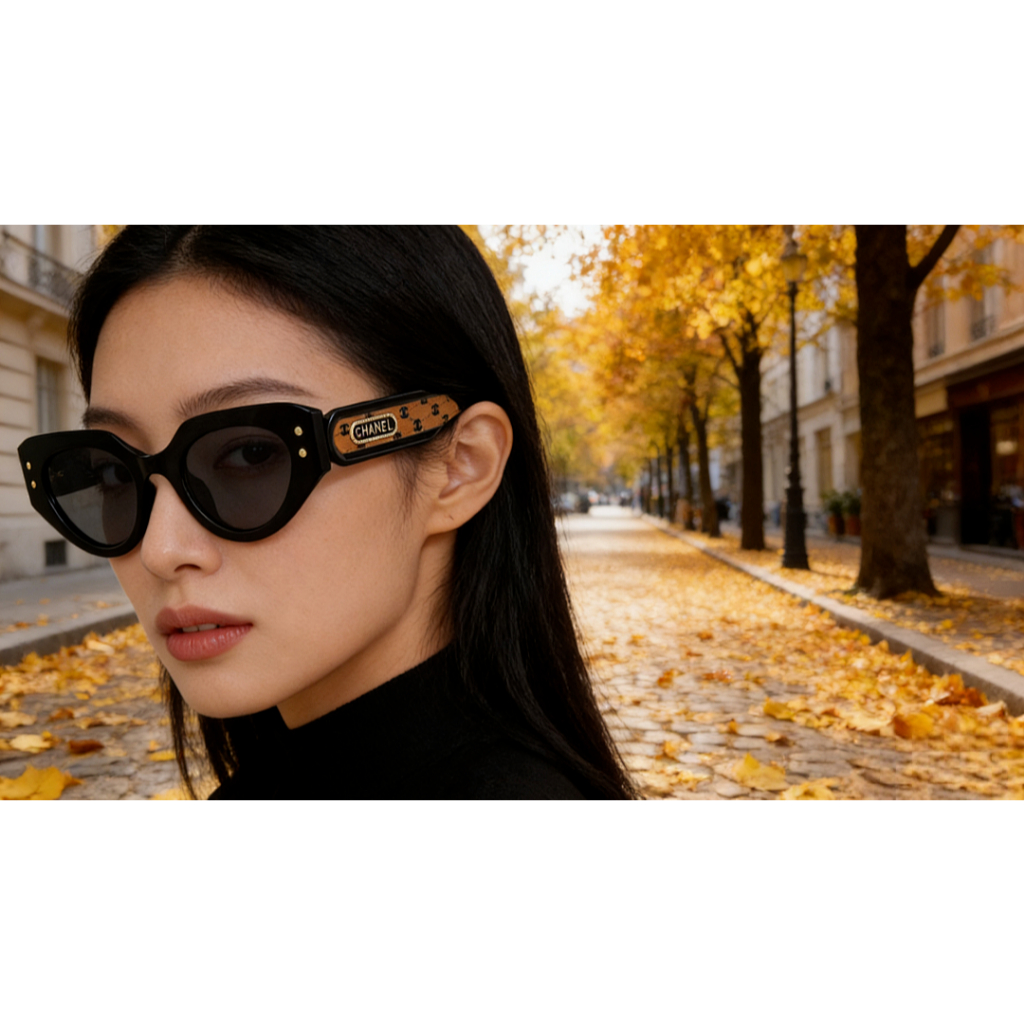 Kính thời trang cổ điển kiểu mắt mèo Châu Âu, chống tia UV, phù hợp unisex