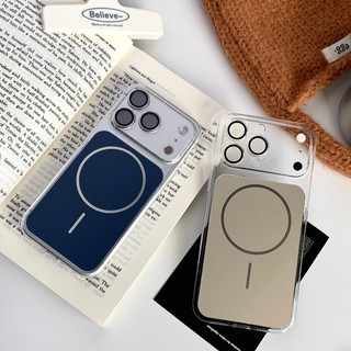 Ốp điện thoại từ tính giả màu chính hãng phù hợp cho iPhone 13 14 15 16 17 Pro Max bao gồm tất cả vỏ silicon chống rơi