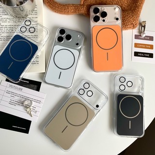 Ốp điện thoại từ tính giả màu chính hãng phù hợp cho iPhone 13 14 15 16 17 Pro Max bao gồm tất cả vỏ silicon chống rơi