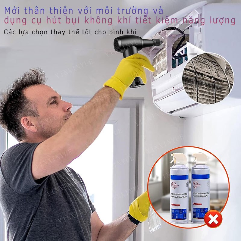Máy hút bụi khí nén 130000RPM 3 Spee Máy thổi khí Bàn phím làm sạch có đèn LED để khử bụi Máy tính làm sạch