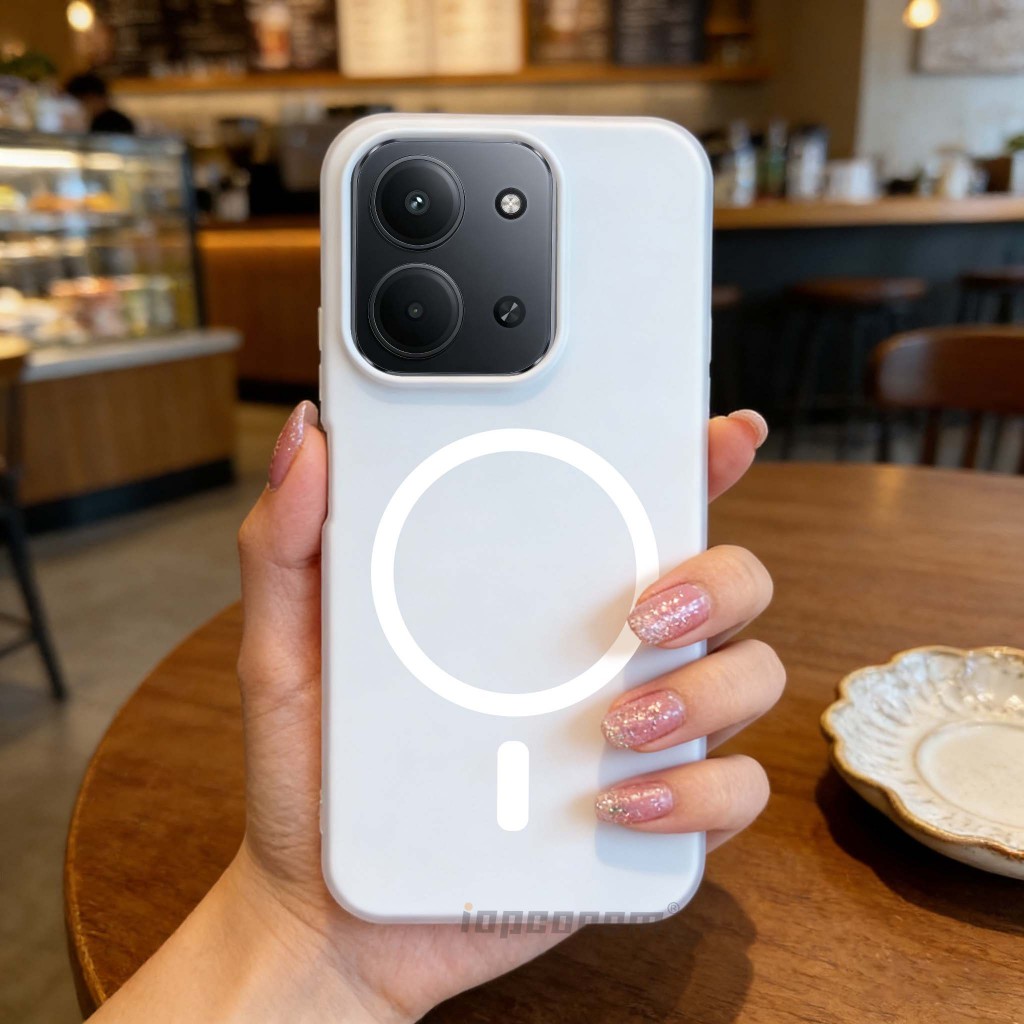 Ốp điện thoại silicon chống sốc từ tính màu kẹo cho Redmi 13 13C 13R 14C A4 A3 Pro 15 15 15C POCO M6 C85 C75 M7 C65 Plus 4G 5G — thiết kế hai lớp hợp thời trang có sẵn