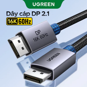 Cáp DisplayPort UGREEN 2.1 DP2.0 80Gbps Hỗ trợ 16K @ 60Hz 8K @ 240Hz 4K @ 240Hz HDR, HDCP, DSC 1.2a, Dây cáp cổng hiển thị bện Tương thích FreeSync Video G-Sync