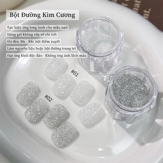 Bút Bắt Sáng Màu Trắng Bạc, 3D, Bột Lấp Lánh, Kim Cương Mịn, Bụi Lấp Lánh Đường, Để Trang Trí Móng Tay Nghệ Thuật Và Tự Làm