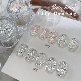 Bột Lấp Lánh 'Đèn Lung Linh Kim Cương', Viral, Lấp Lánh Nghệ Thuật Làm Móng Cường Độ Cao, Thích Hợp Cho Móng Tay Gel, Dễ Dàng Sử Dụng, Đồ Dùng Trang Trí Móng Tay