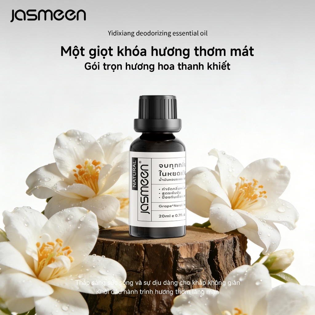Tinh dầu khử mùi đa năng JASMEEN – một giọt là đủ - Giải pháp hương thơm tự nhiên cho không gian tươi mát