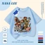 Áo thun Cotton trắng nguyên chất thoáng khí cho trẻ em của NASA Plui Puppy In hợp thời trang 3-16 tuổi Bé trai bé gái tay ngắn thông thường 2