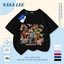 Áo thun Cotton trắng nguyên chất thoáng khí cho trẻ em của NASA Plui Puppy In hợp thời trang 3-16 tuổi Bé trai bé gái tay ngắn thông thường 2