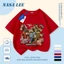 Áo thun Cotton trắng nguyên chất thoáng khí cho trẻ em của NASA Plui Puppy In hợp thời trang 3-16 tuổi Bé trai bé gái tay ngắn thông thường 2