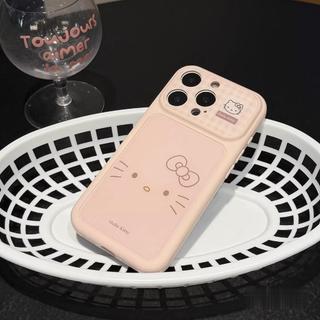 Sweet Girly Bảo Vệ Toàn Diện Ống Kính Hoạt Hình Dễ Thương Kẻ Sọc Hellokitty Acrylic Ốp Lưng Điện Thoại iPhone 17Promax 17Pro 15 16 Pro Max Vỏ Nữ Chống Sốc