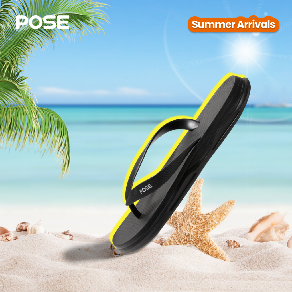 POSE Traveling Dép xỏ ngón EVA Đế Bằng mềm mại Nhiều màu Chống trượt Giảm chấn Thích hợp ngoài trời giải trí đi biển du lịch mùa hè Nam nữ có đủ P3246801