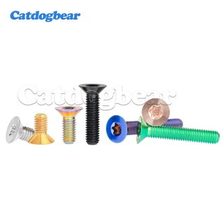 Catdogbear Titan Ti Bolt M6x10 15 20 25 30 35 40 45 50 55 60mm T30 Torx Flat Countersunk Đầu Vít Cho Xe Đạp Xe Máy Ô Tô