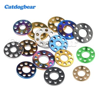 Catdogbear Titan Máy Giặt M6 M8 M10 Phẳng Chín Lỗ Vòng Giặt Ti Khoan Lỗ Miếng Đệm Trang Trí Xe Máy Bu Lông Vít Gioăng