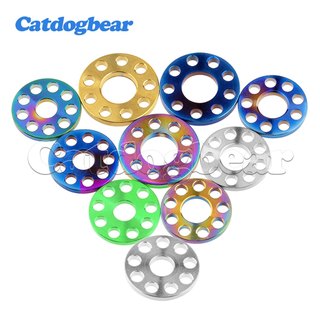 Catdogbear Titan Máy Giặt M6 M8 M10 Phẳng Chín Lỗ Vòng Giặt Ti Khoan Lỗ Miếng Đệm Trang Trí Xe Máy Bu Lông Vít Gioăng