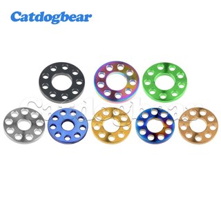 Catdogbear Titan Máy Giặt M6 M8 M10 Phẳng Chín Lỗ Vòng Giặt Ti Khoan Lỗ Miếng Đệm Trang Trí Xe Máy Bu Lông Vít Gioăng
