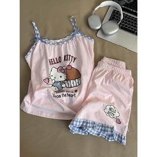 Bộ đồ ngủ nữ họa tiết hoạt hình đáng yêu, thoải mái cho giấc ngủ