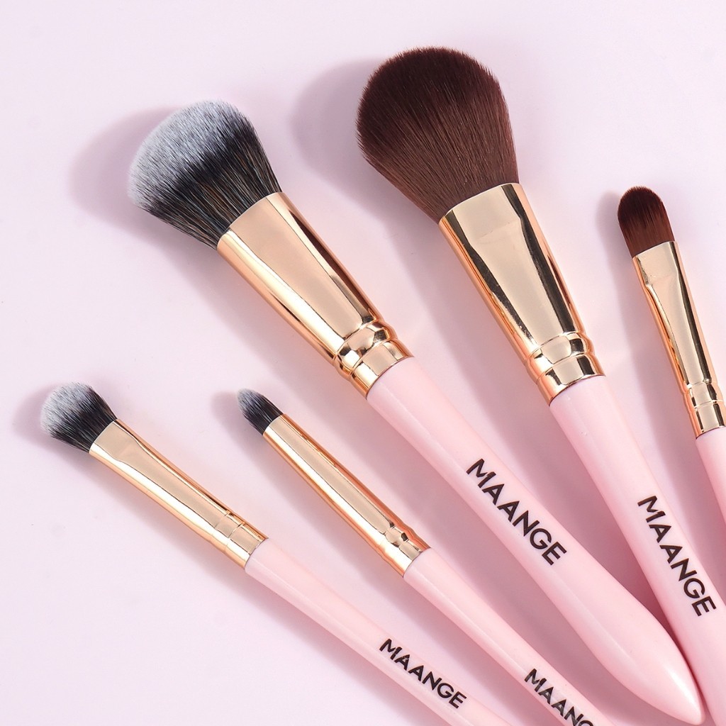 MAANGE 5 Bộ cọ trang điểm Bộ cọ phấn má hồng cao cấp Bộ cọ phấn mắt và túi trang điểm 52184